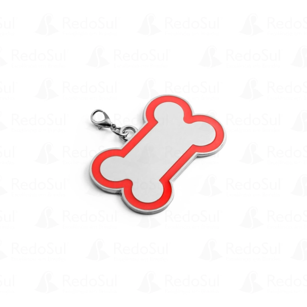 Chaveiro personalizado em formato de osso com linha colorida à volta Chaveiro personalizado em formato de osso com linha colorida à volta